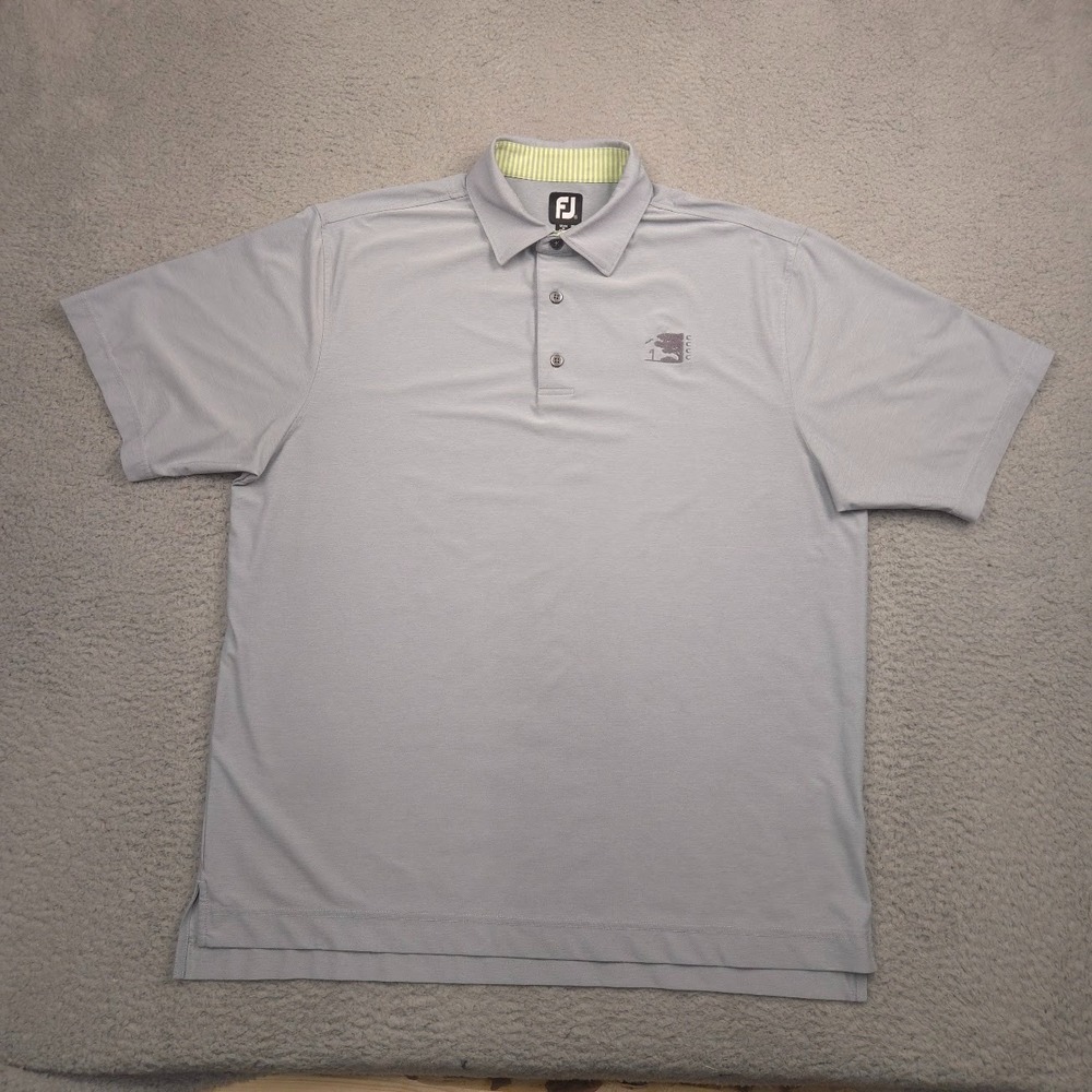 FootJoy Golf Polo Shirt‎ Men's XL Gray Stretch Performance CCCC Logo